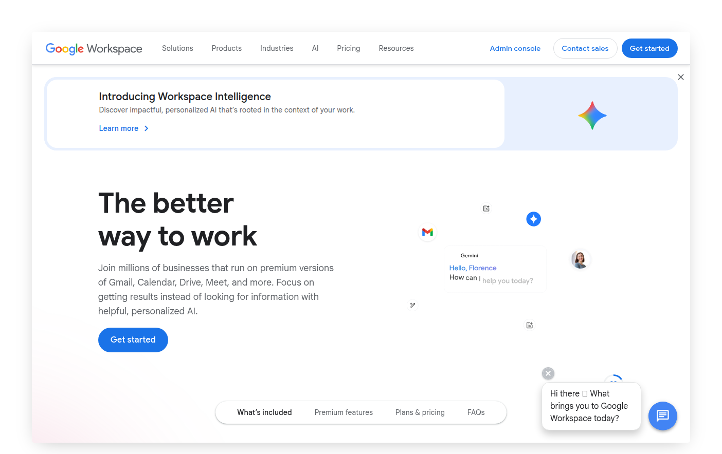 Google Workspace settings showing a custom domain email address connected