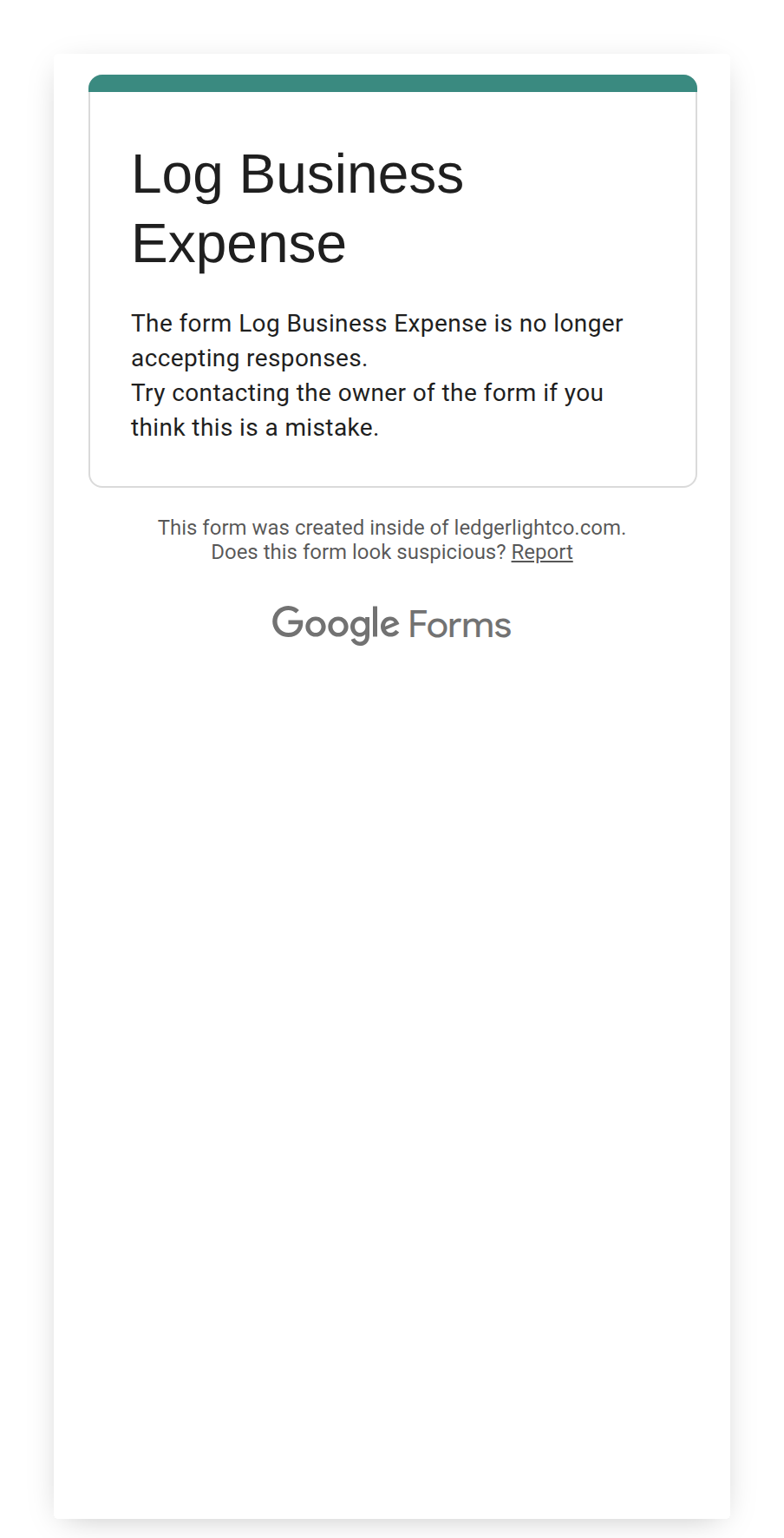 Expense Form open on mobile, receipt photo field with an attachment visible