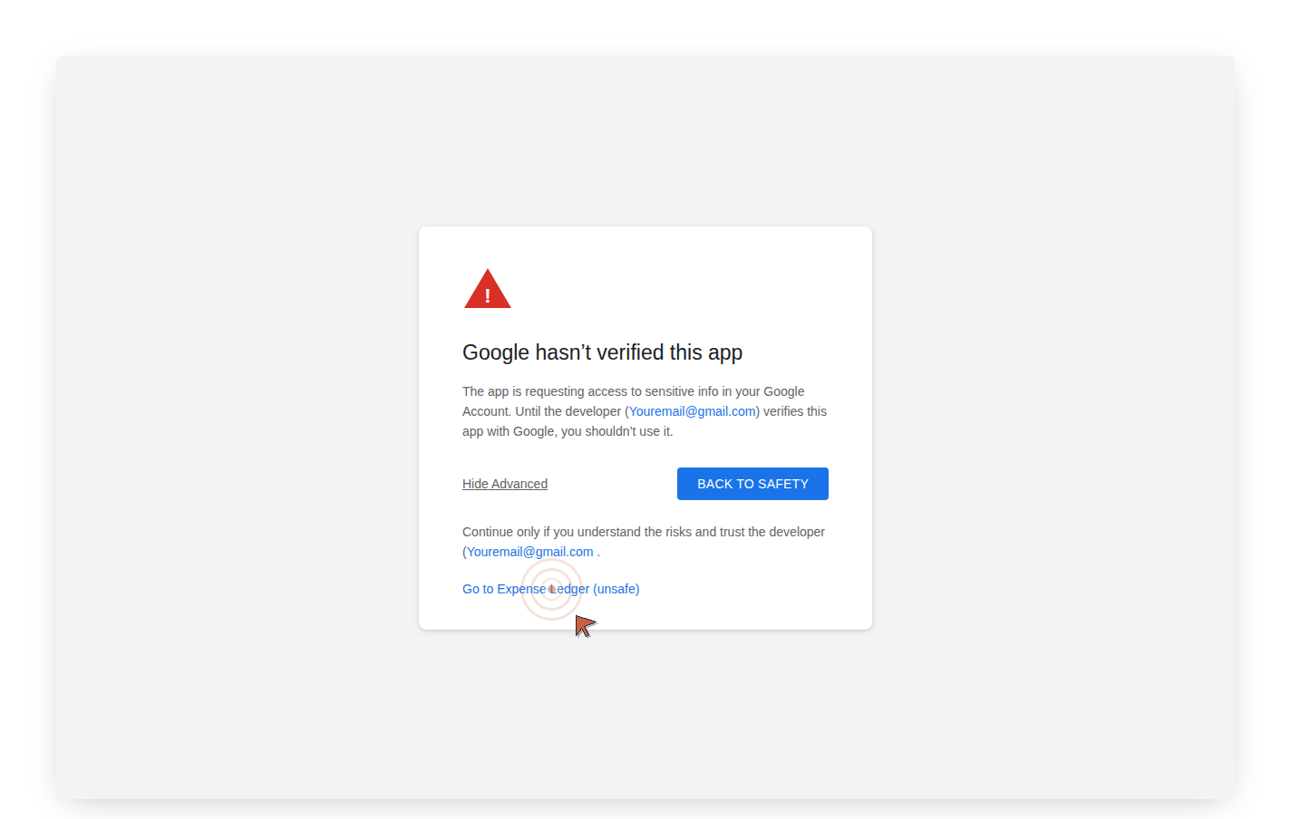 The older screen, if Google shows it instead:
